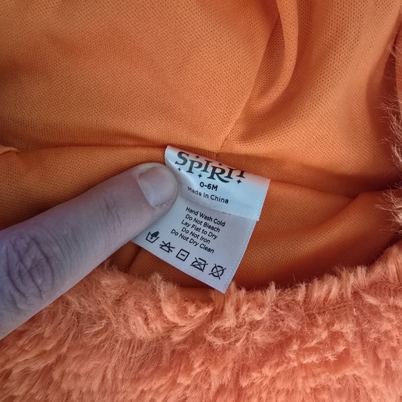 Spirit halloween Unisex Pumpkin Bunting Halloween Costume One Piece 0-6 Months - Picture 4 of 8